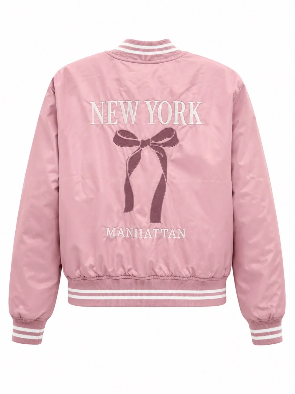 abercrombie kids Pink New York Bomber Jacket